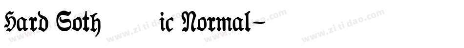 Hard Goth假面舞会ic Normal字体转换